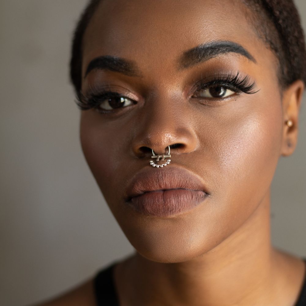 Nose Septum Ring | Hand-Crafted Silver | Tribal Piercing Inspired | Contemporary | Subtly Modern