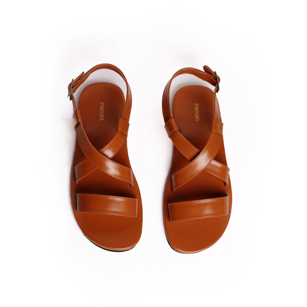 Tan Coloured Flat Sandal for Men | Innovative & Planet Loving Fashion