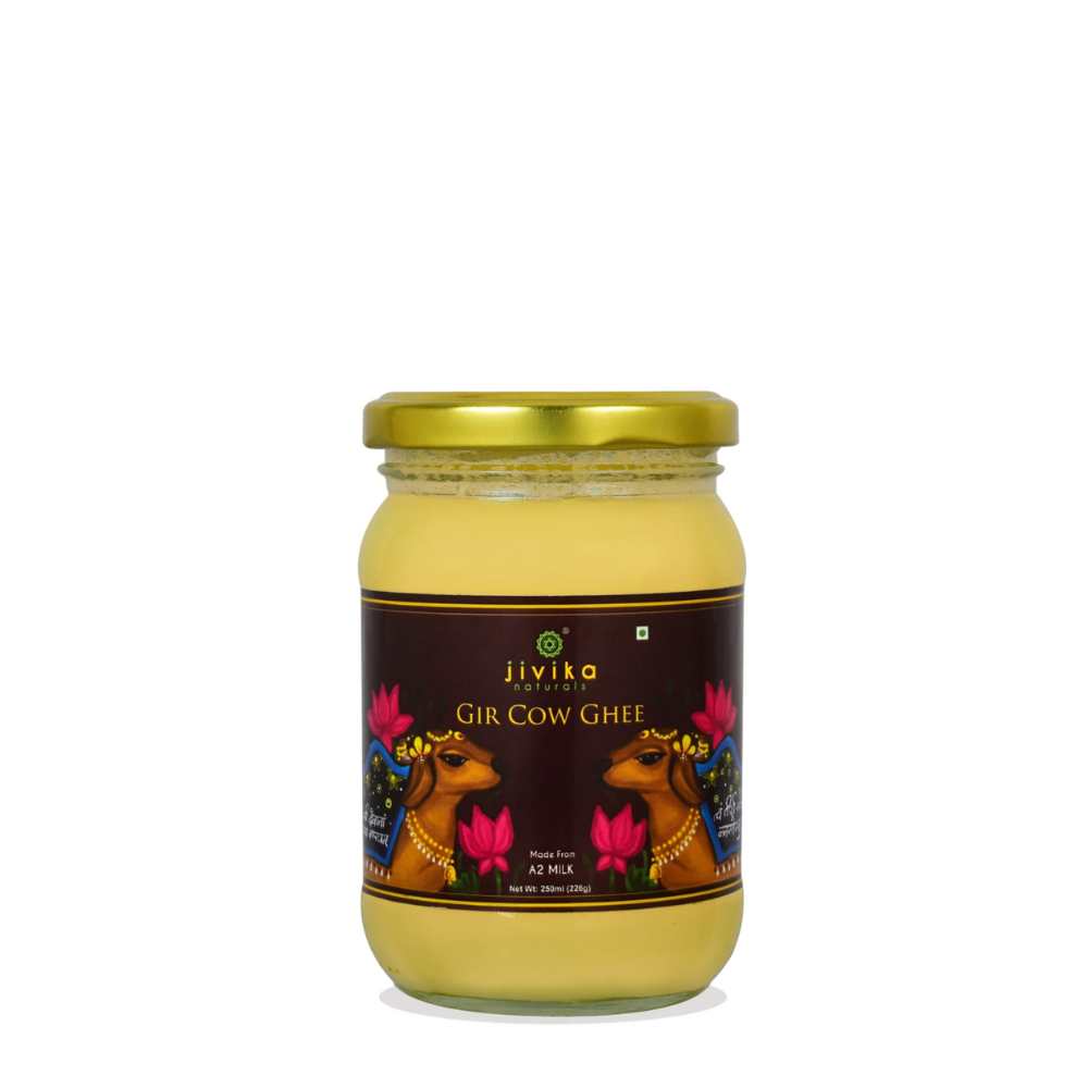 Gir Cow Ghee | Premium | Bilona Churn | Pure | Organic | Glass Jar of 250 ml