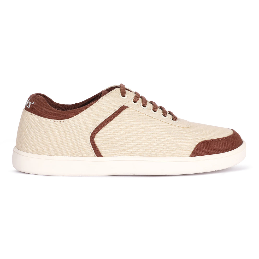 Eco Biodegradable Sneakers | Odour Free | Anti Skid | Unisex | Beige & Brown