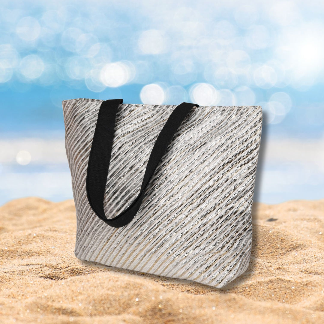 Beach Bag | Tote | Gold Silver | Hand-Crafted Bag | Spacious