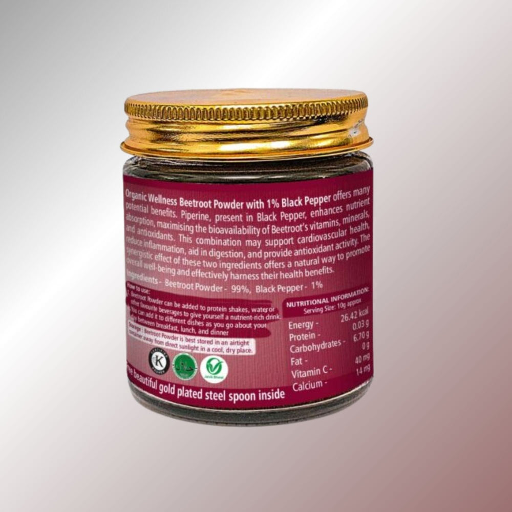 Organic Beetroot powder| Superfood | 100% Vegan | Heart Health | Nutrient Absorption | 75 GM