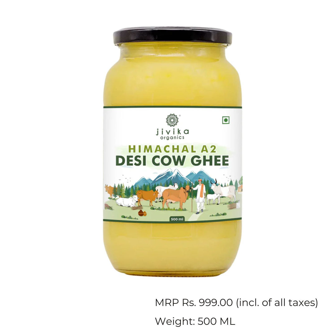 A2 Desi Cow Ghee | Free Roaming Cows | Non GMO | Zero Trans Fat | 500 ML