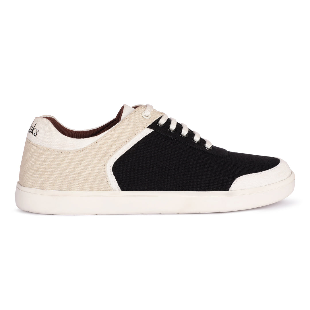 Black & Beige Sneakers | Made of Recycled PET Bottles | Water Repellent