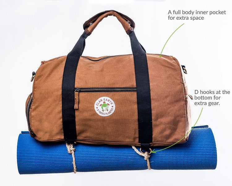 Rhino Duffel Bag | Classic Style & Multi-Functional | Handcrafted in Kolkata