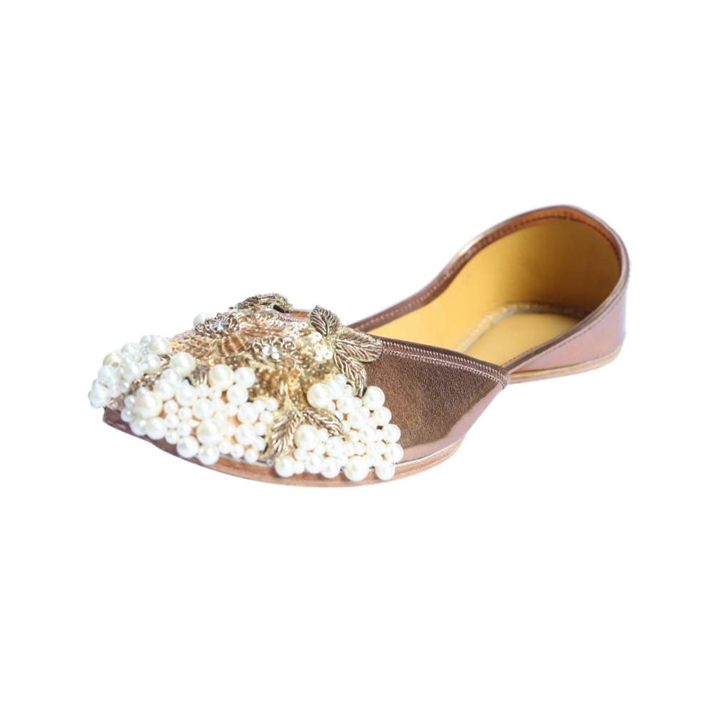 Copper Hand Embellished Women Jutti |  Intricately Crafted And Comfy