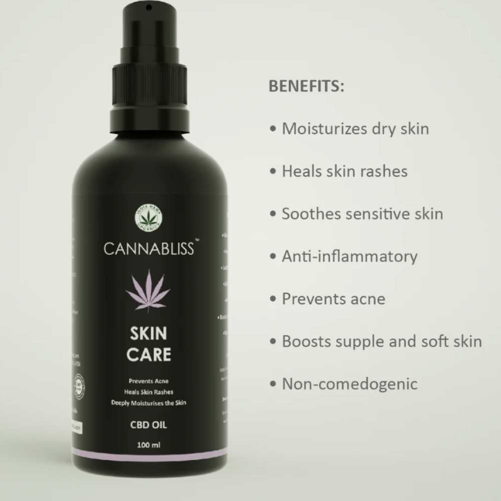 Cannabliss Skin Care Oil | Moisturises Dry Skin | Reduces Skin Rash | Natural | 10 ML