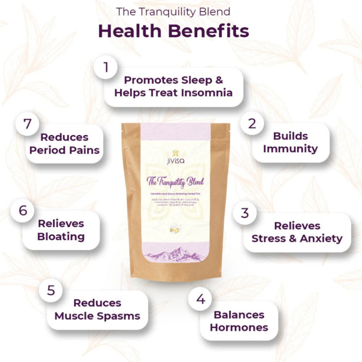 Herbal Tea (Tisane) | The Tranquility Blend | Stress Relief | Health Giving | Pouch of 50 GM