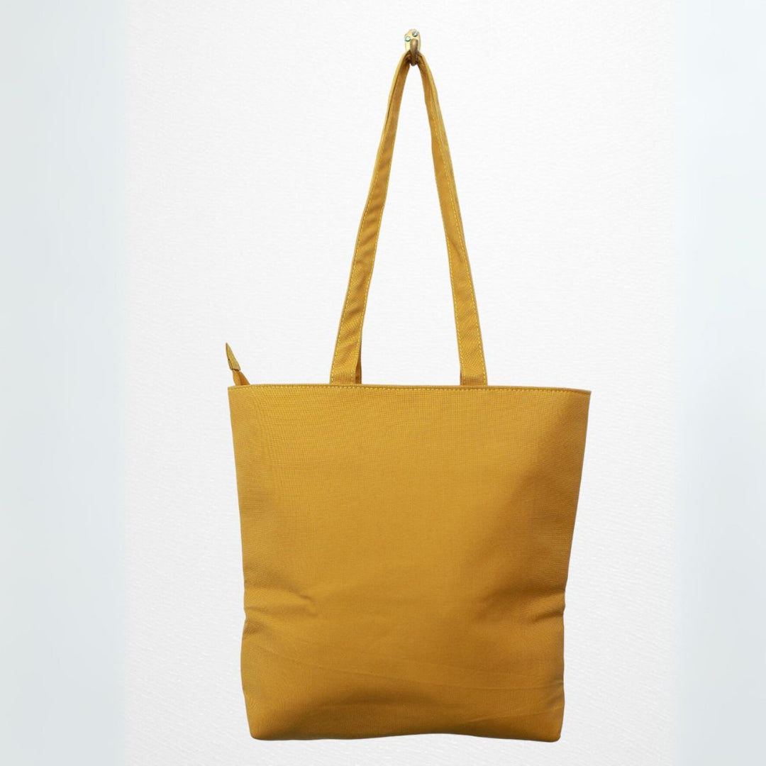 Dual Shade Shopper Tote Bag | Cotton Canvas | Hand-Crafted | Sustainable