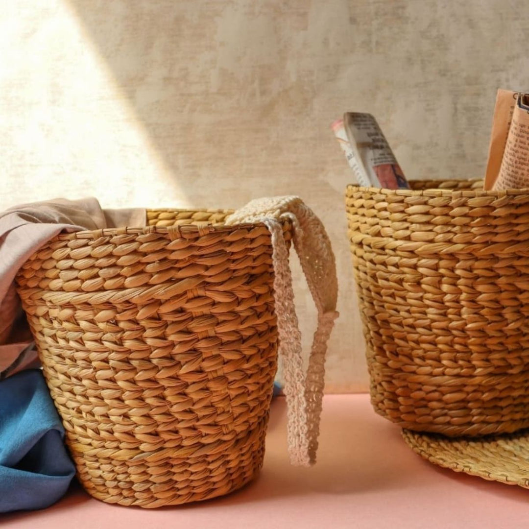 Water Reed / Kauna Grass Storage Basket / Planter | Hand-Crafted