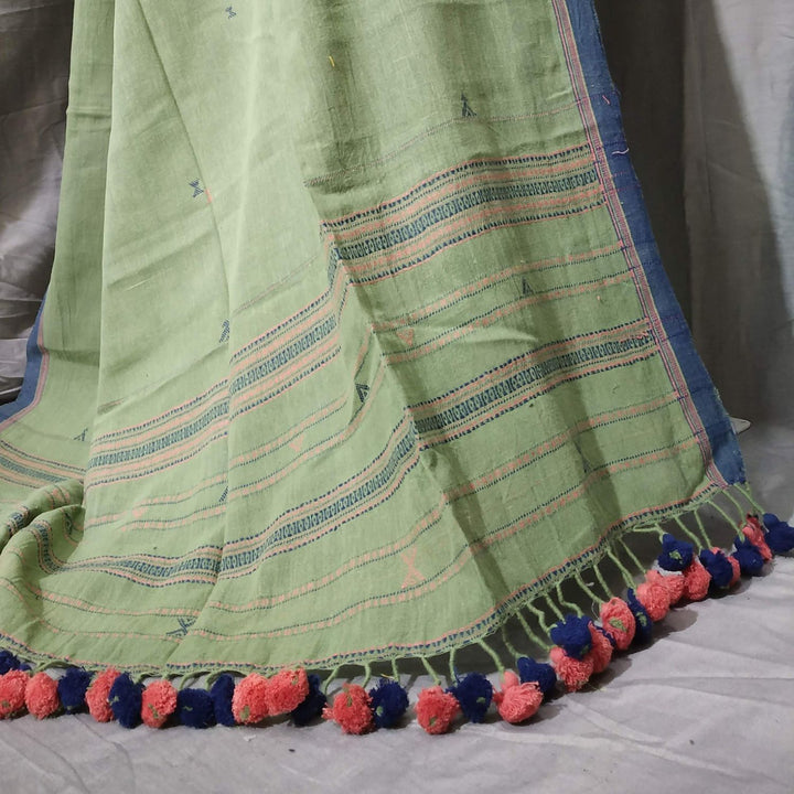 Imara Butti Kala Cotton Dupatta | Hand-Crafted | Elegant | Graceful | Fern Green