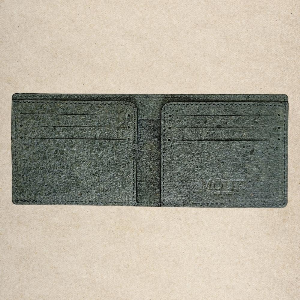 Olive Slim Wallet | Made of Compostable Coconut Leather | Vegan | Natural Dye