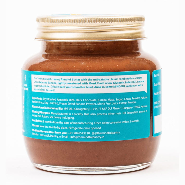 Almond Butter with Banana and Chocolate | Natural And Vegan | Gluten Free