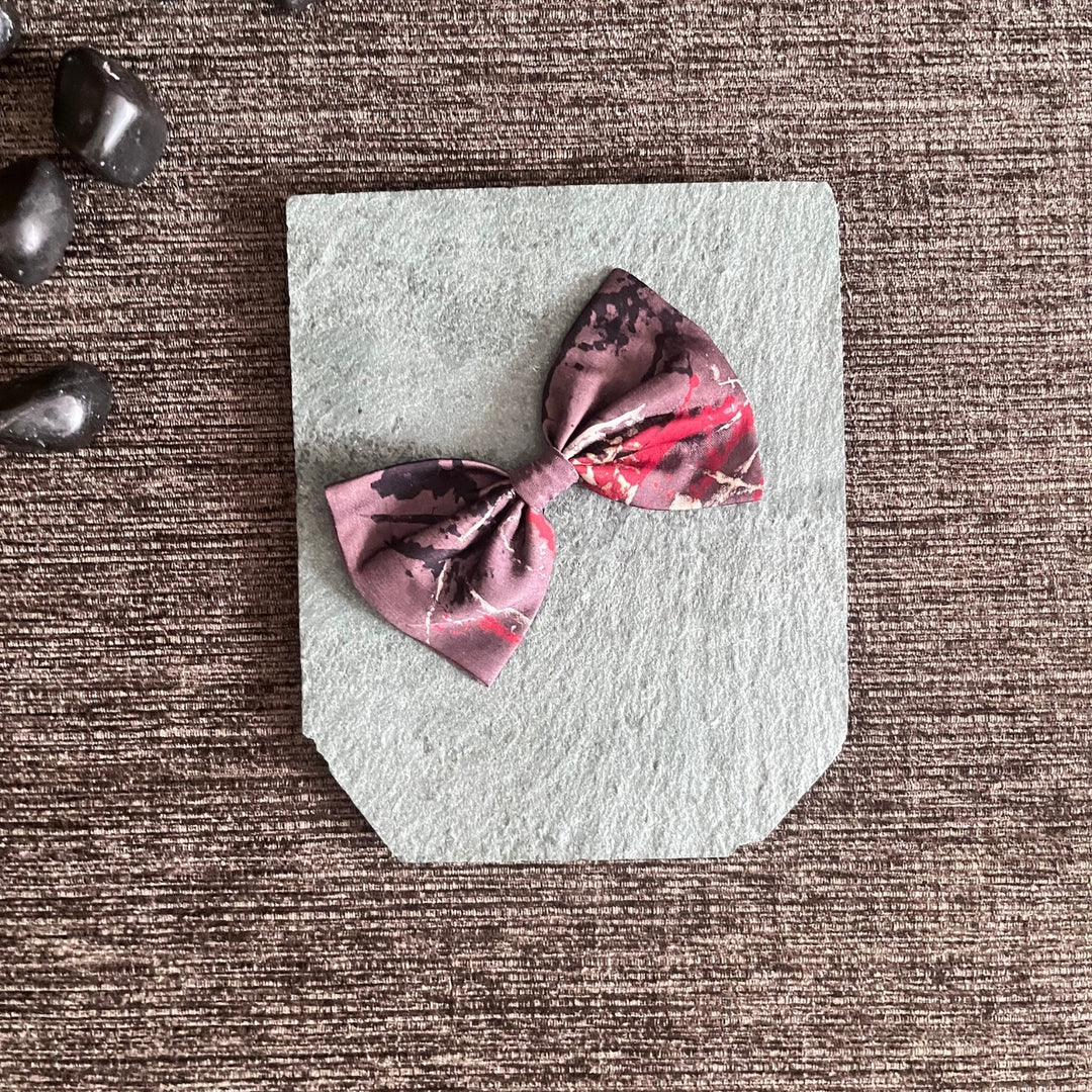 Bow Hair Clip For Girls | Hand Crafted Hair Accessory  | Ajrakh Print | Minimalistic | Comfortable