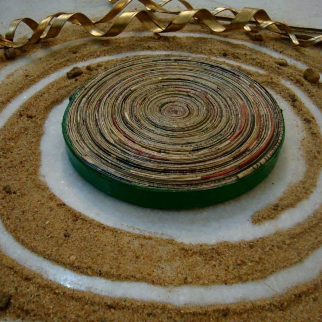 Paper Round Trivets | Long Lasting | Artistic | Unique Table Ware | Set of 2