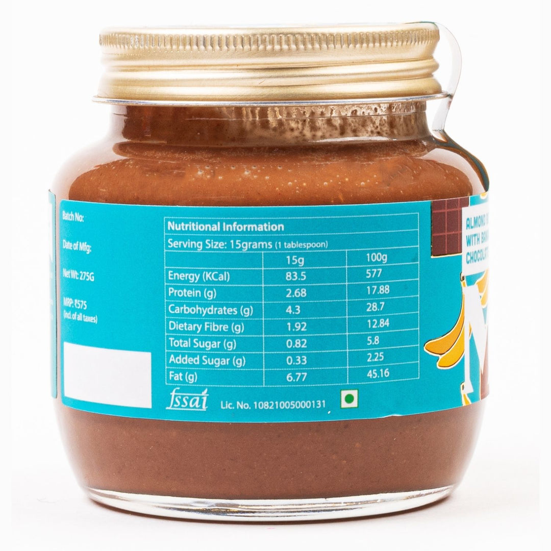 Almond Butter with Banana and Chocolate | Natural And Vegan | Gluten Free