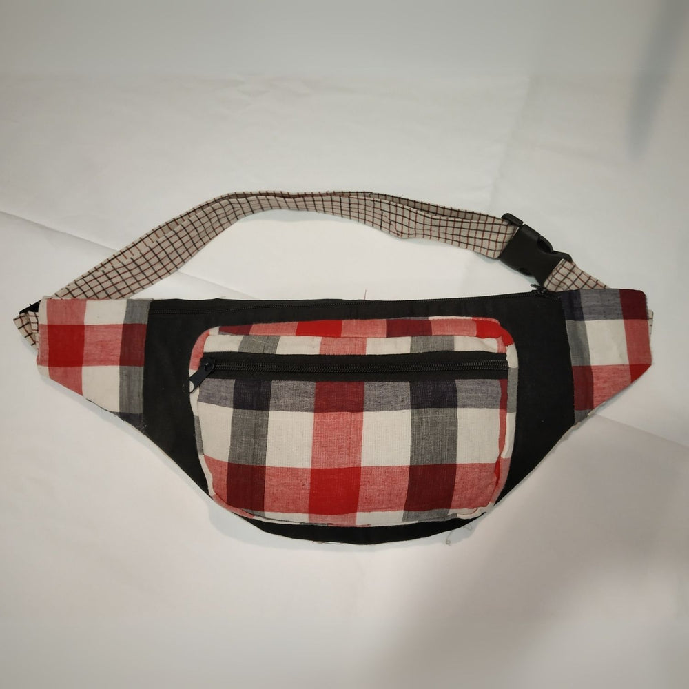 Red Check Fanny Pack | Hands-Free Style for Effortless Chic