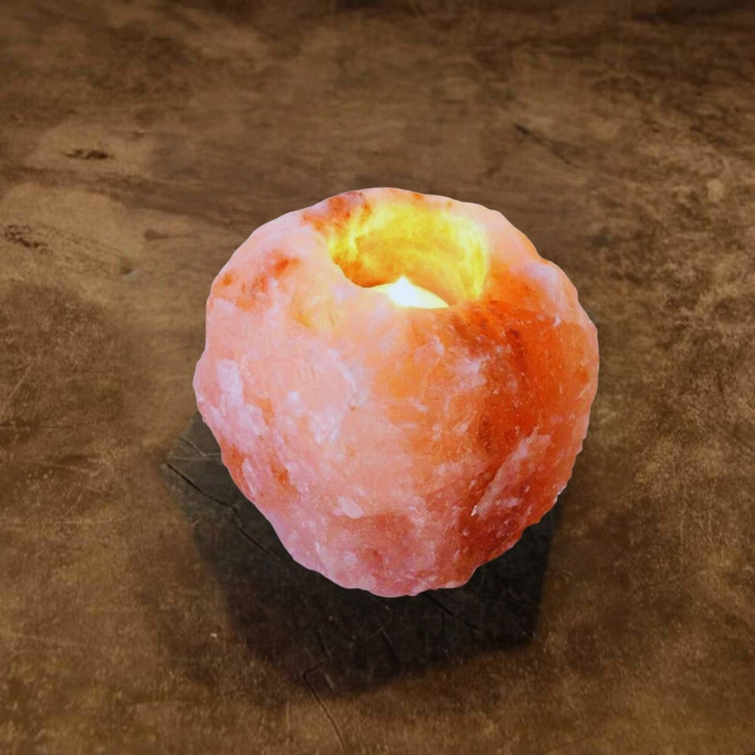 Hand-Crafted Himalayan Salt Candle Holder 