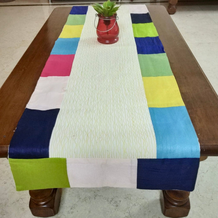 Vibrant Table Runner | Hand-Crafted | Aesthetic Design | 50x15 Inches