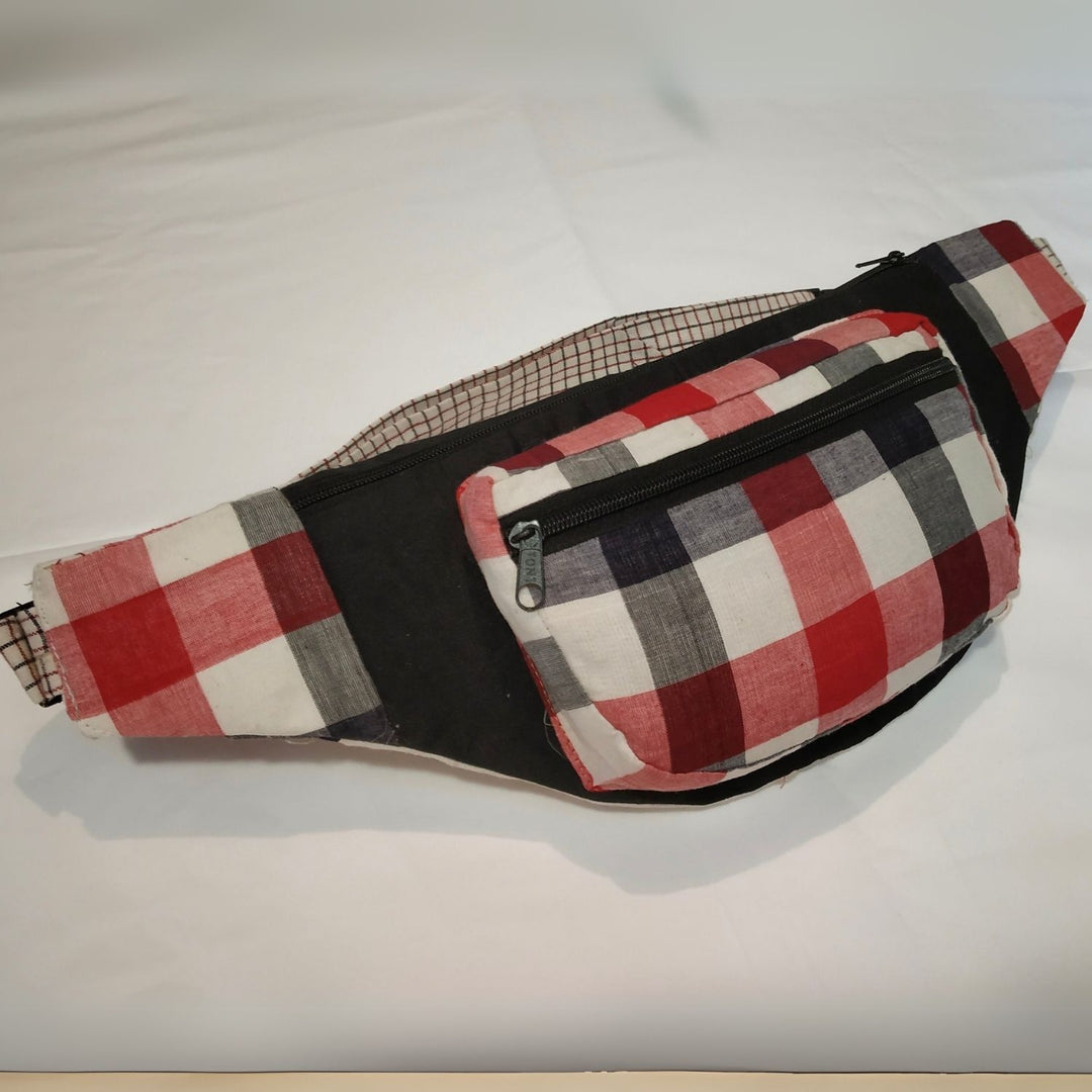 Red Check Fanny Pack | Hands-Free Style for Effortless Chic