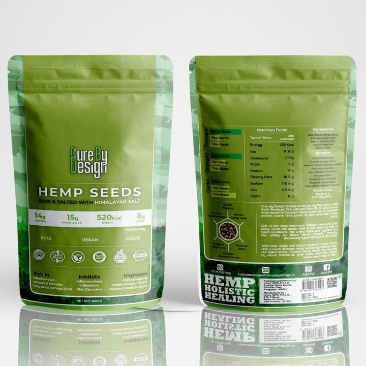 Toasted Hemp Seed with Pink Salt | Vegan | Paleo |  Keto | 500 GM