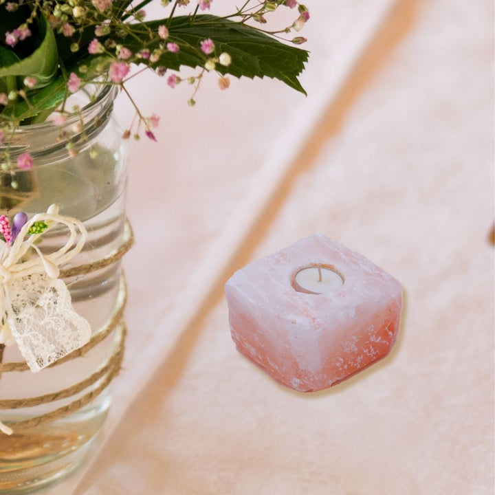 Hand-Crafted Himalayan Salt Candle Holder 