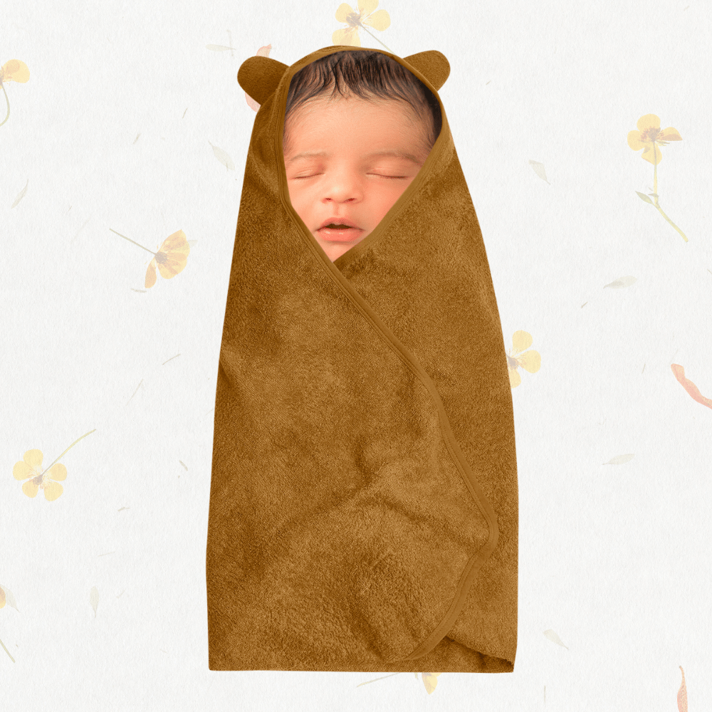 Swaddle For New Born Cozy Wrap | Bamboo Fleece | Organic | Anti-Bacterial | Earthy Brown