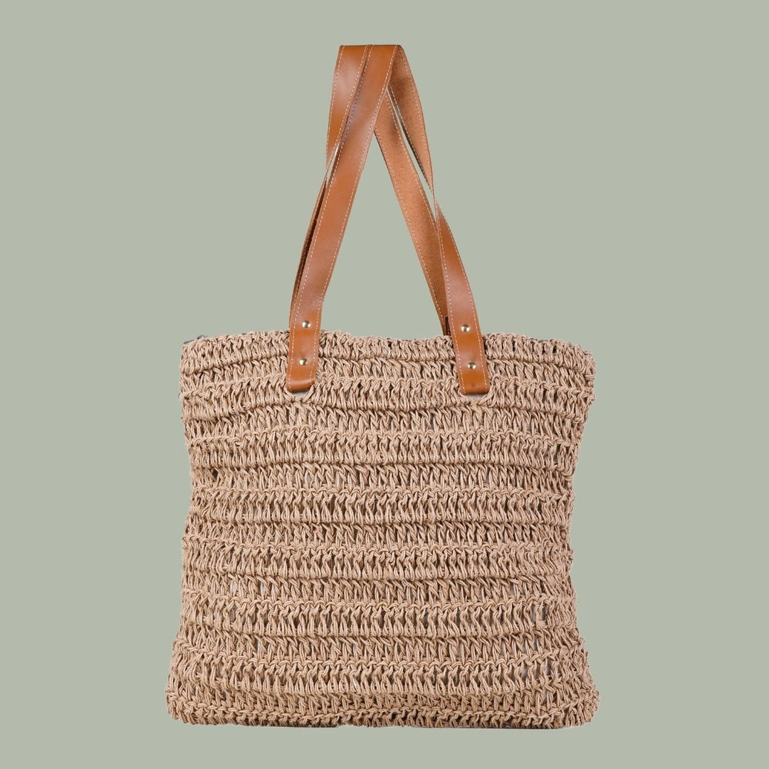 Brunette Bag | Hand-Crafted & Crochet Work | Jute | Brown