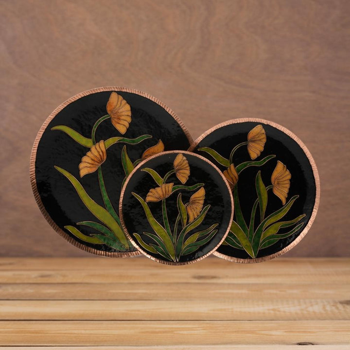 Vasant Decorative Wall Plate | Copper Ware | Hand-crafted | Black