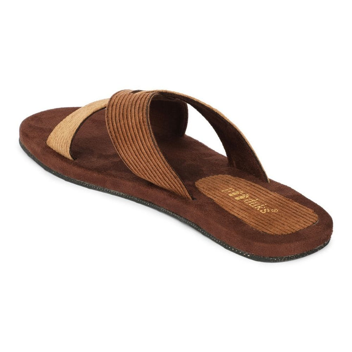 Dark Brown Men Flats | Crossover Slip-on For Daily Wear | Eco-Friendly & Vegan