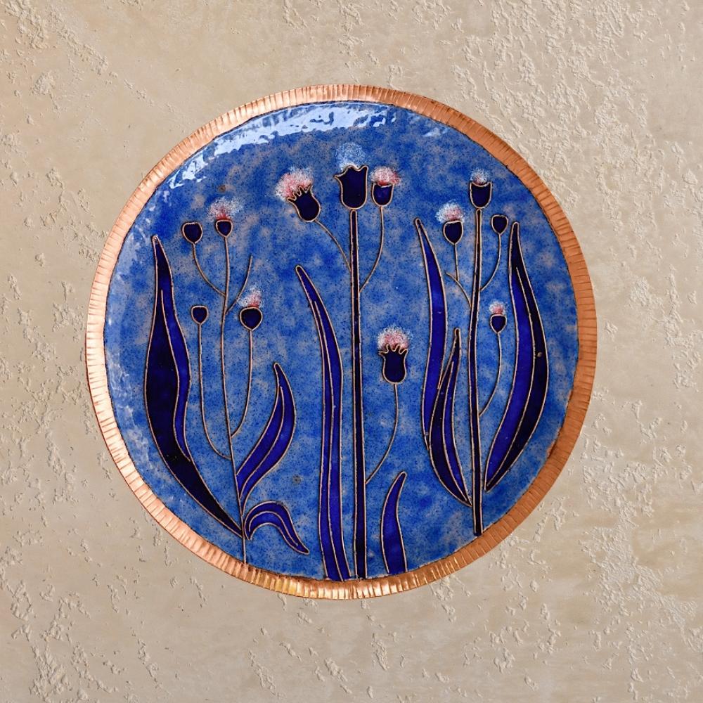 Wall Plates | Enamelled Copper | Table Top Decor | Hand-crafted | Pastels Emilia