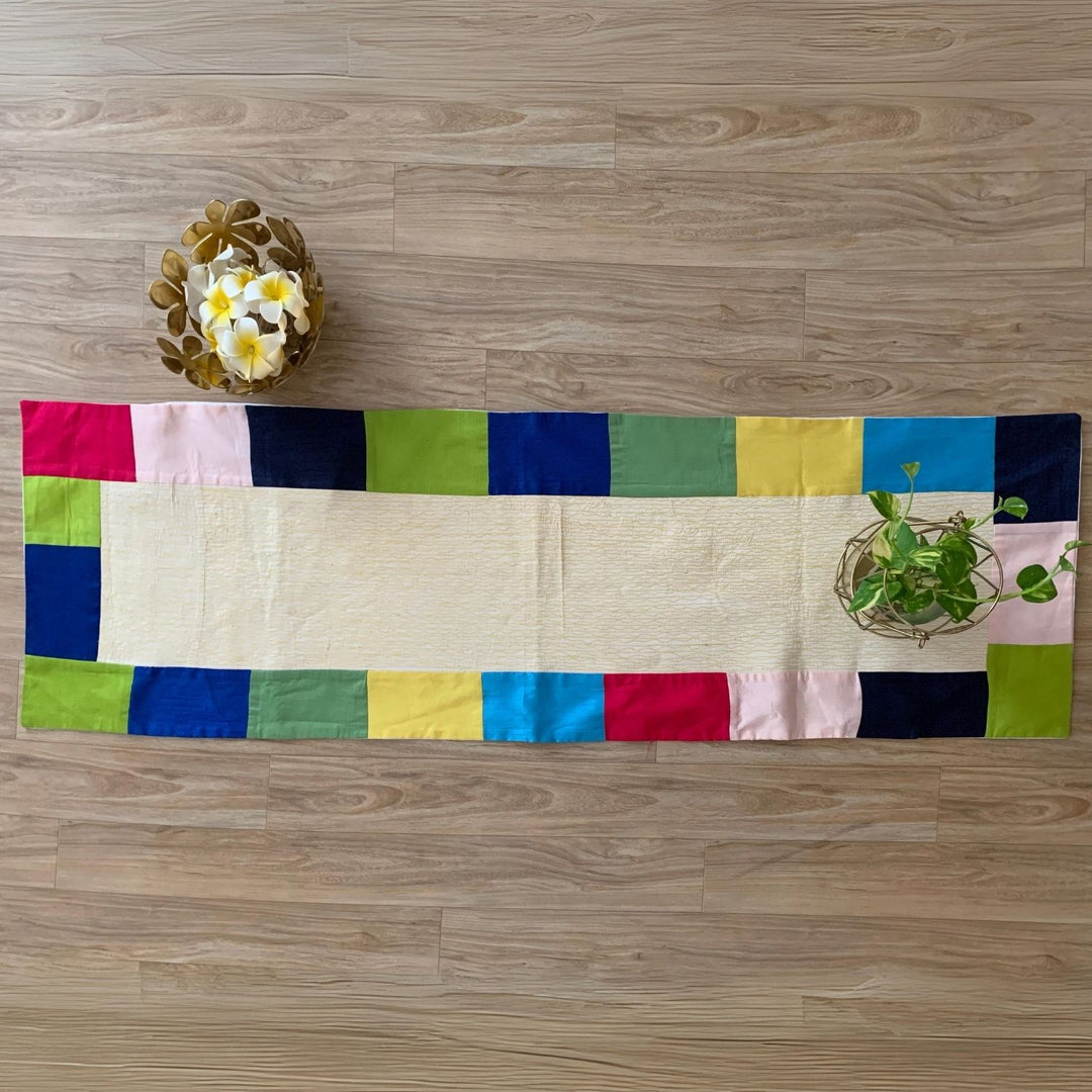 Vibrant Table Runner | Hand-Crafted | Aesthetic Design | 50x15 Inches