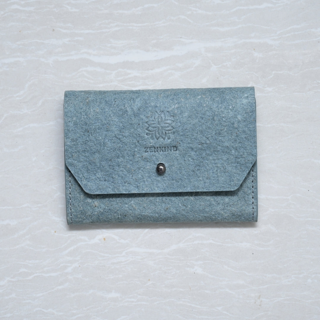 Powder Blue Card Holder Bag | Coconut Leather | Smart Accessory | Unisex