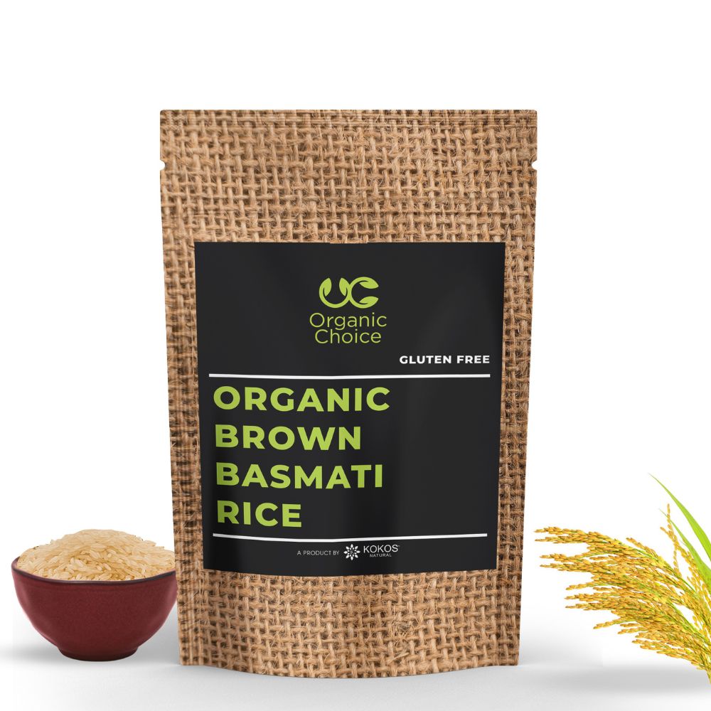 Organic Brown Basmati Rice | Gluten Free | 100 % Natural Whole Grain | 1000 GM