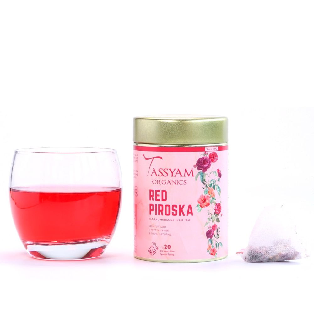 Red Piroska Floral Hibiscus Ice Tea | Natural | Caffeine Free | 20 Tea Bags