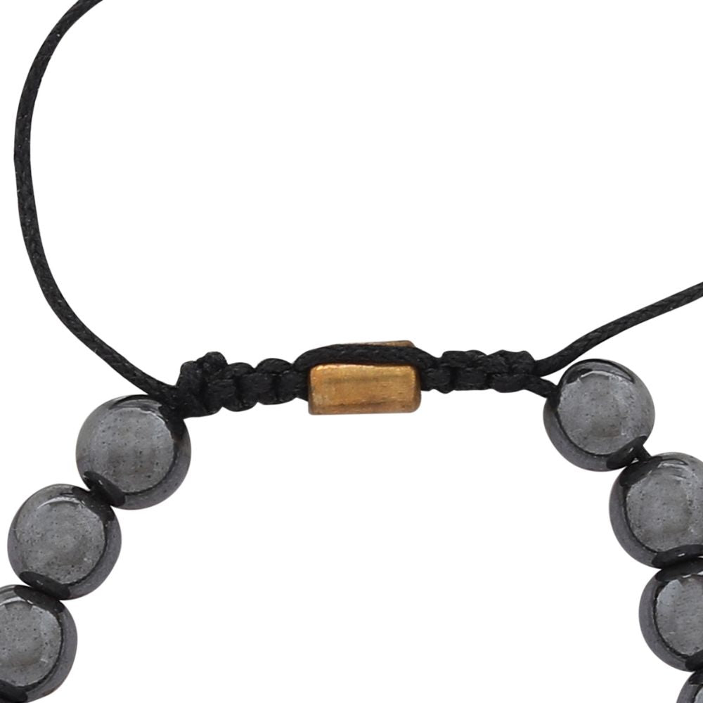 Black Bracelet | Certified Hematite Semi Precious Stone | 18 Beads | Unisex | Sustainable