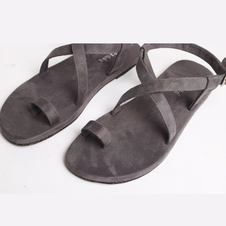 Sky Grey Super Classy Flat Sandal For Men | Consciously Crafted by Hands