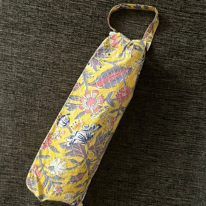 Cotton Cover Bag for Bottle | Lunch Box And Travel Accessory | Mustard