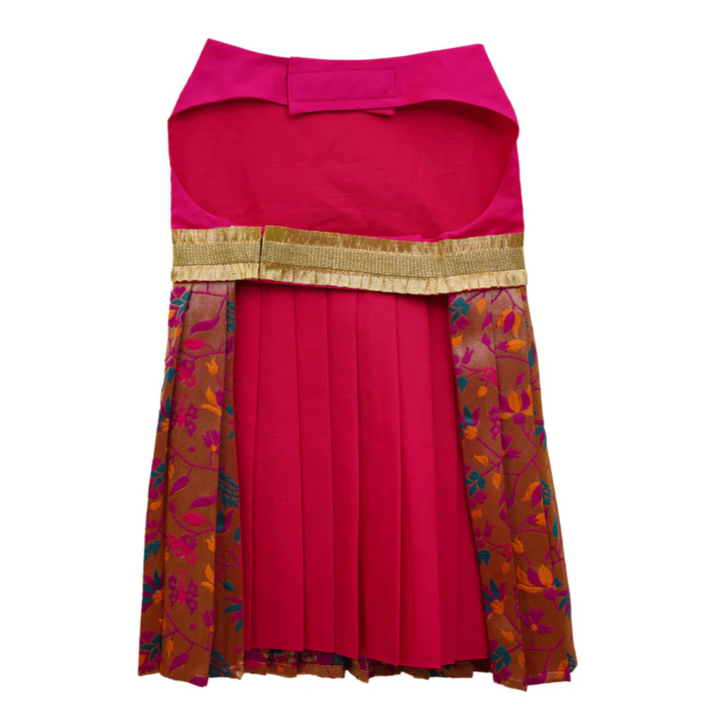 Silk Paithani Lehenga For Your Pet | For Her | Pink | Hand-Made | S-M-L-XL