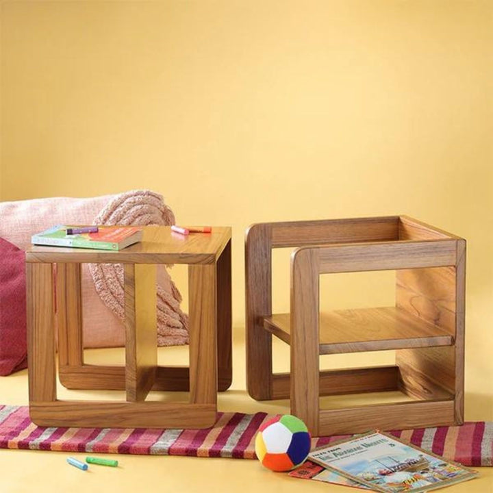 Petit Cube Kids Chair | Premium Teak Wood | Hand-Crafted