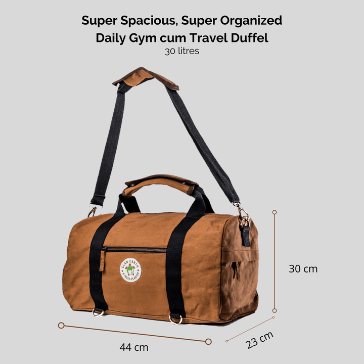 Rhino Duffel Bag | Classic Style & Multi-Functional | Handcrafted in Kolkata