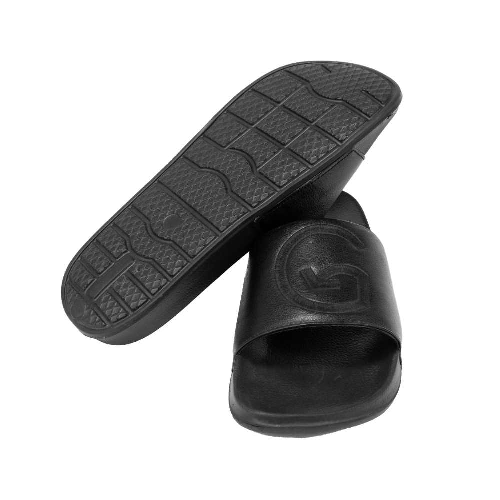 Pool Side Flip Flops | Carbon Strike | Sleek Design | Comfortable | Black