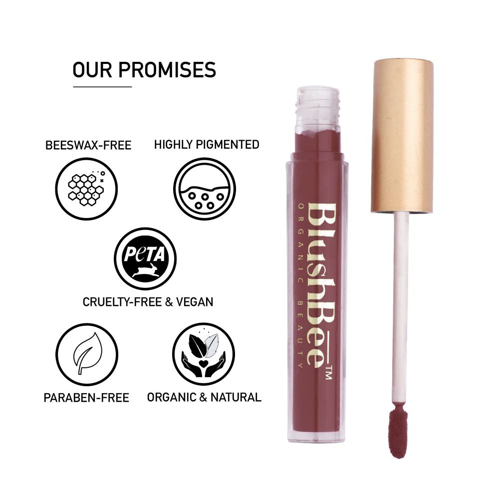 Touch of Mauve Liquid Lipstick | Smudge-Proof | Long-Lasting | Natural | 15 ML