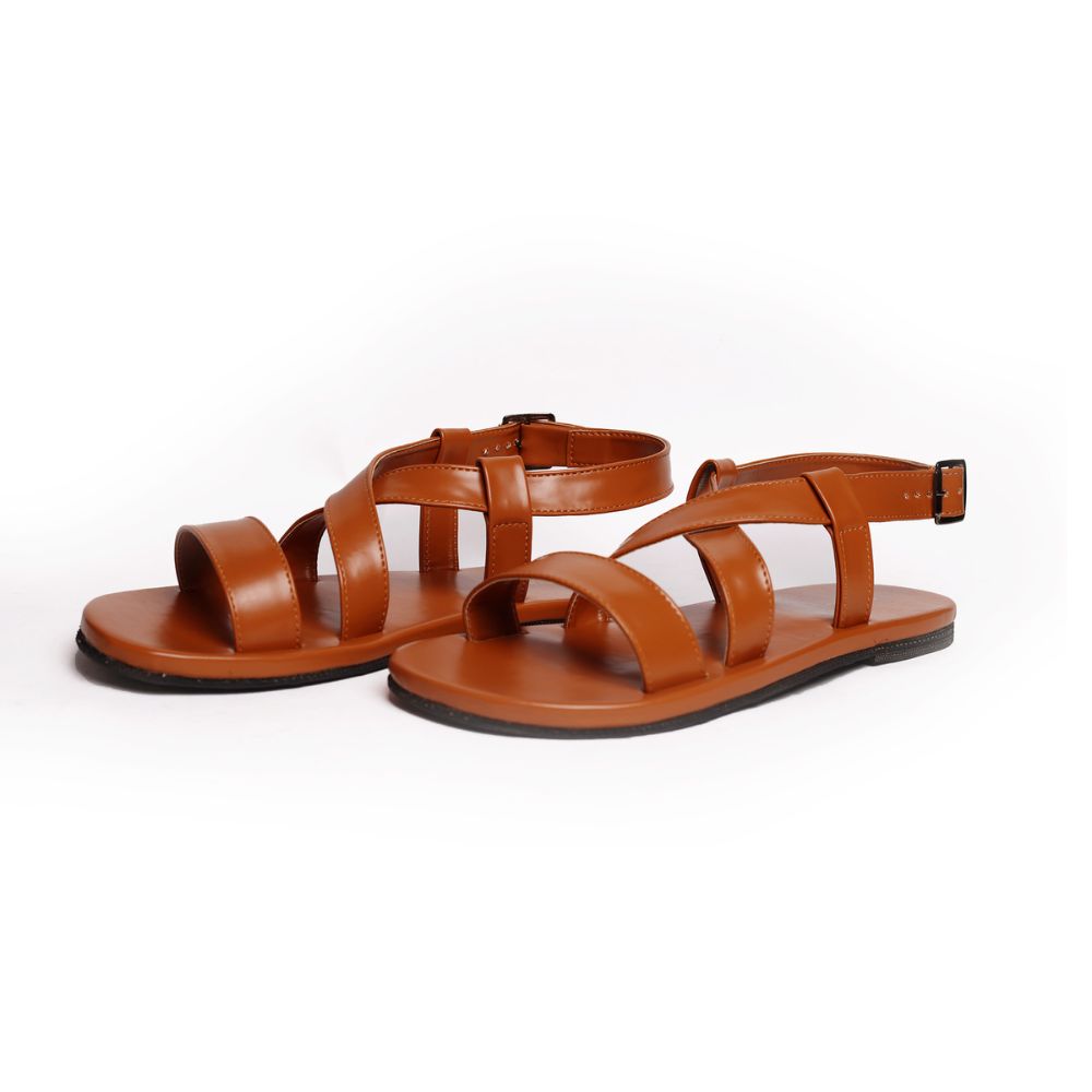 Tan Coloured Flat Sandal for Men | Innovative & Planet Loving Fashion