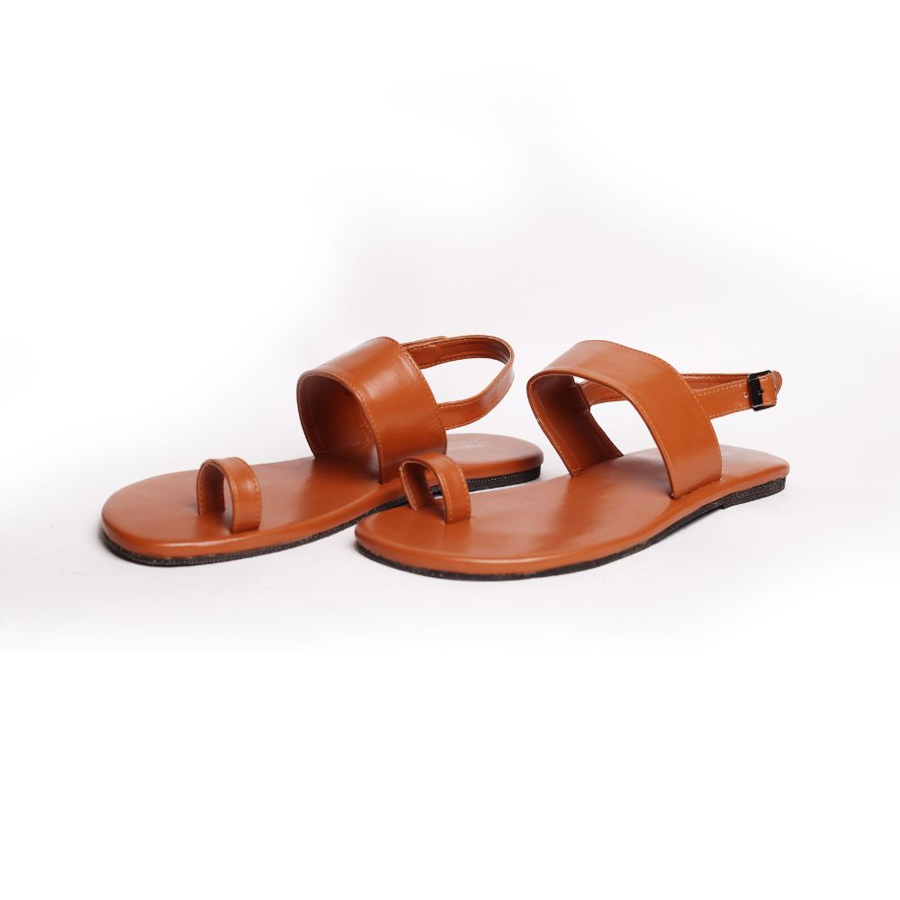 Brown Flat Sandals For Men | Timeless & Versatile Design | Hand-Crafted | Vegan