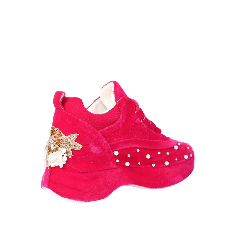 Ruby Pink Sneakers | For Modern Day Wedding | Fashion-Comfort Combo