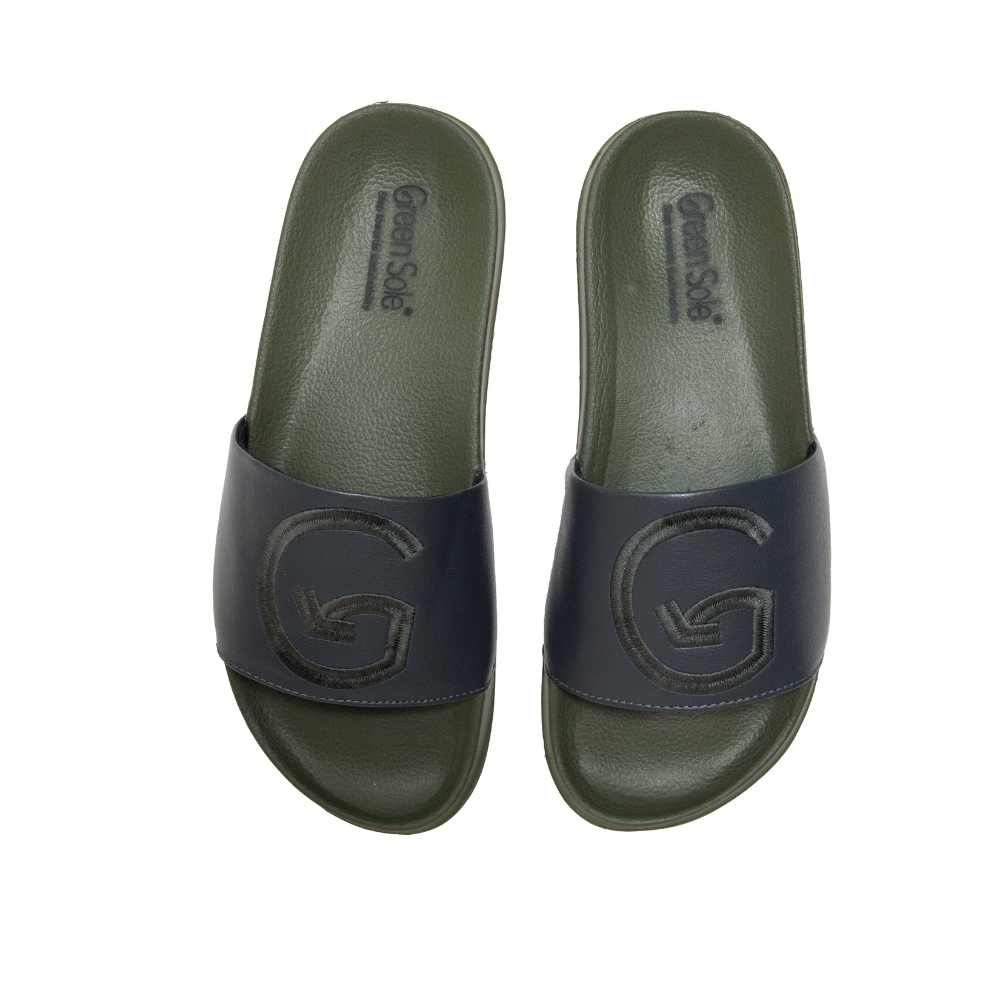 Pool Side Flip Flops | Sleek Design | Comfortable | Olive Green & Black