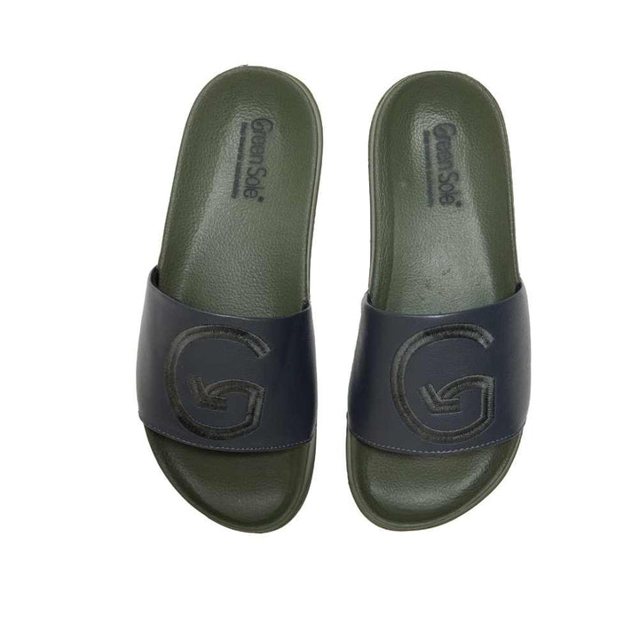 Pool Side Flip Flops | Sleek Design | Comfortable | Olive Green & Black