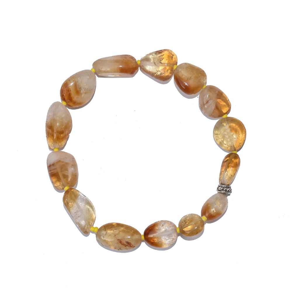 Citrine Bracelet | Semi Precious Natural Stone | 24 Beads | Sustainable | Hand Made