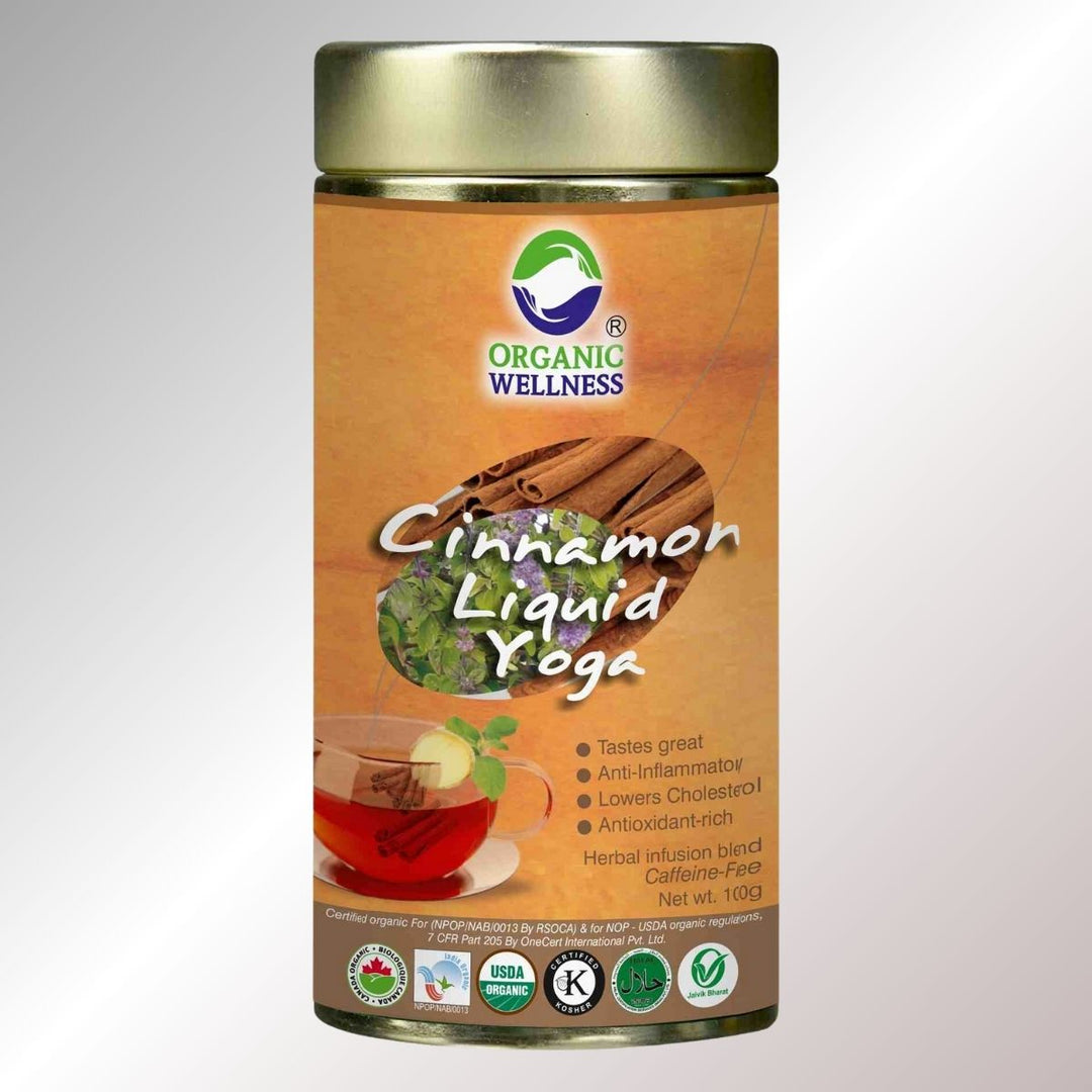 Cinnamon Liquid Yoga Herbal Tea | Caffeine-Free | 100% Organic | Tin Pack Of 100 GM